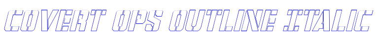 Covert Ops Outline Italic フォント